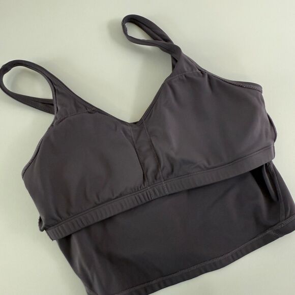 Women's Athletic Sports Bra Crop Tank Top Shelf Bra Removable Cups Size M Medium - Picture 3 of 8